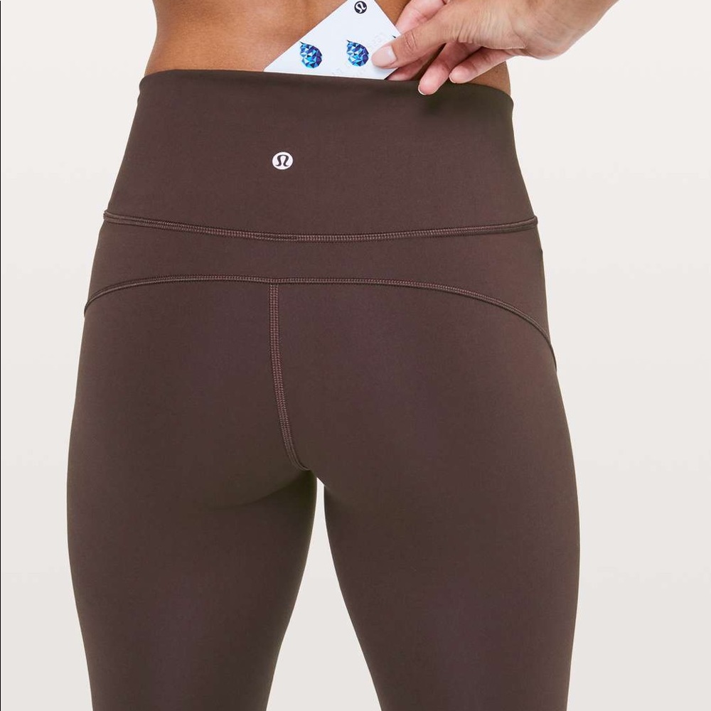 Lululemon In Movement High Rise Tight 25” (Sz 4, black satin)